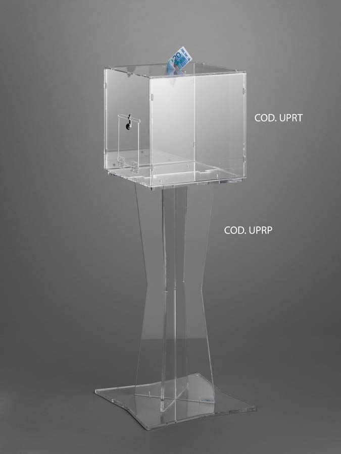 Colonna espositiva in plexiglass