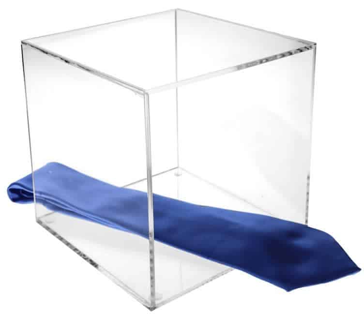 Cubo in plexiglass chiuso su 4 lati trasparente 20x20x20