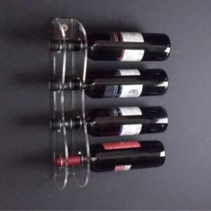 Portabottiglie vino da parete 4 bottiglie verticale