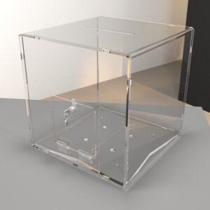 Urna in plexiglass trasparente
